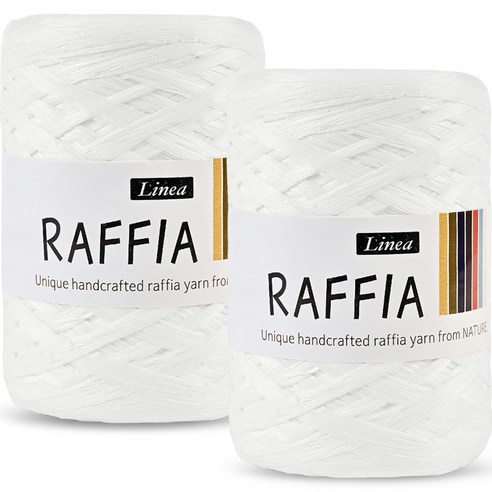 니뜨 라피아 뜨개실 40g, 436 화이트, 2개