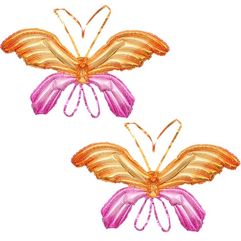 피앤비유니티 나비날개 + 어깨끈 세트, 오렌지핑크, 2세트