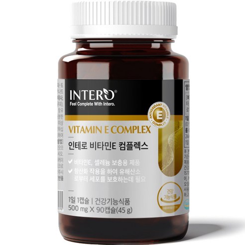   인테로 비타민E 컴플렉스 45g, 90정, 1개