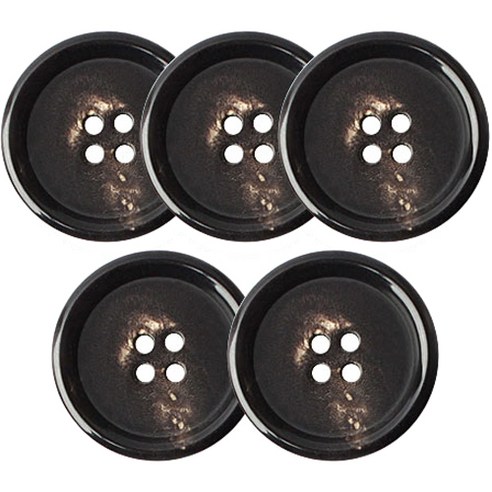 동대문단추왕 코트 정장 뿔08 (H37) 단추 18mm, 5개, BK 점박이