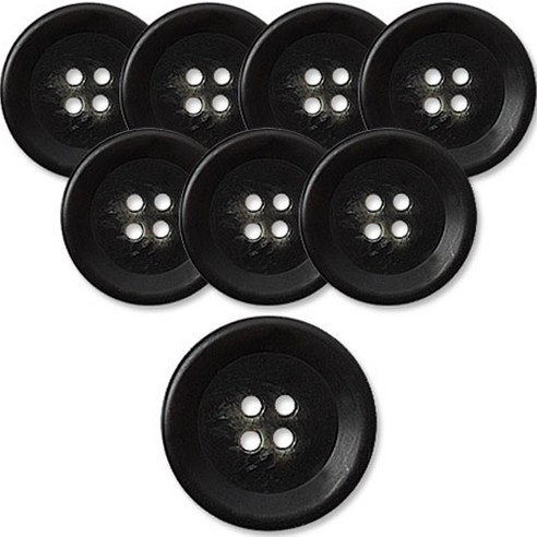 동대문단추왕 고급 무광 코트 가디건 단추 25mm, BK(모던), 8개