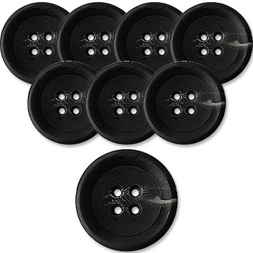 동대문단추왕 고급 무광 코트 가디건 단추 25mm, BK(메신저), 8개