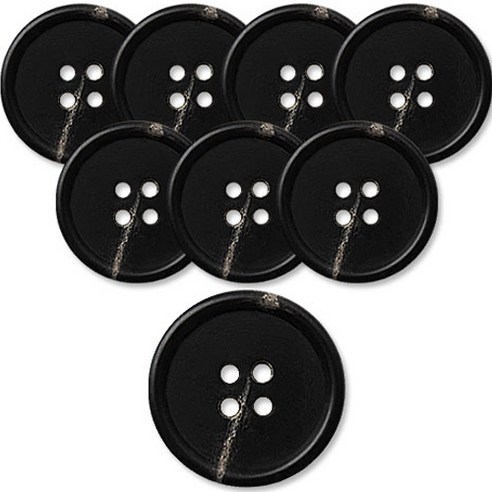 동대문단추왕 고급 무광 코트 가디건 단추 25mm, BK(메시아), 8개