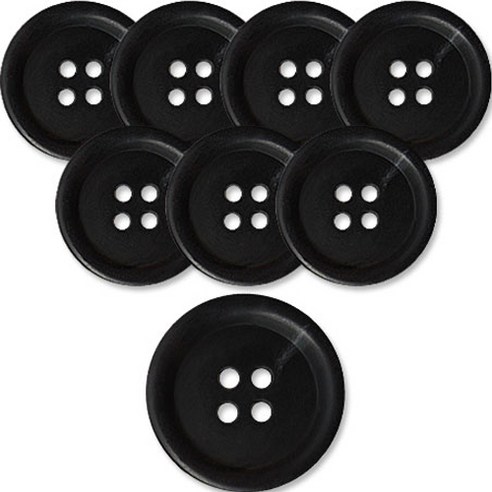 동대문단추왕 고급 무광 코트 가디건 단추 25mm, BK(타임둥근테), 8개