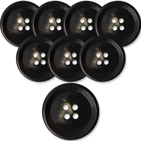 동대문단추왕 고급 무광 코트 가디건 단추 25mm, BK(잡스), 8개