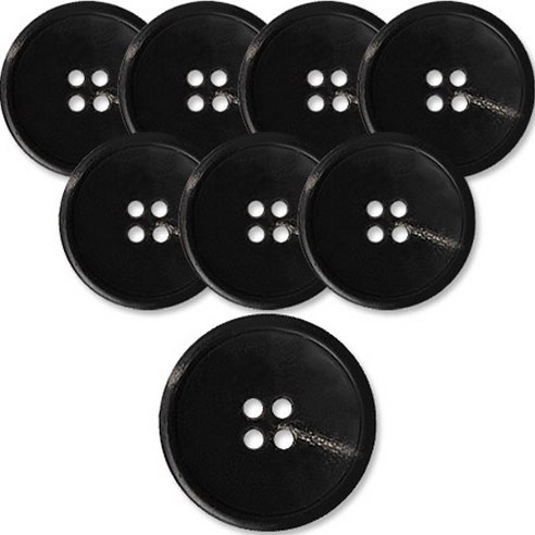 동대문단추왕 고급 무광 코트 가디건 단추 25mm, BK(카페인), 8개