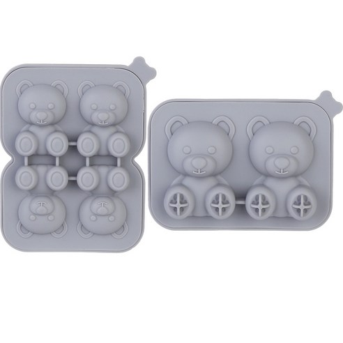 플라라 곰돌이 얼음틀 2종 세트, 핑크