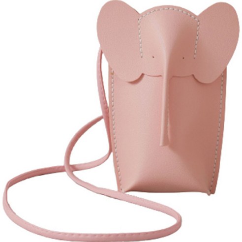 올라운더 코끼리 가방 가죽공예 DIY 패키지, 1개, 핑크