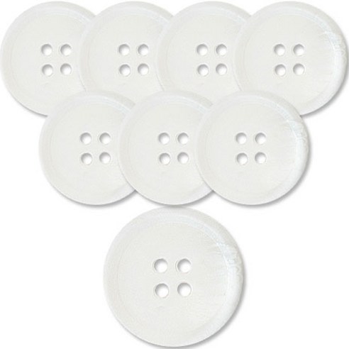 동대문단추왕 고급 무광 코트 가디건 단추 25mm, 아이젠, 8개, 화이트 WT 아이젠