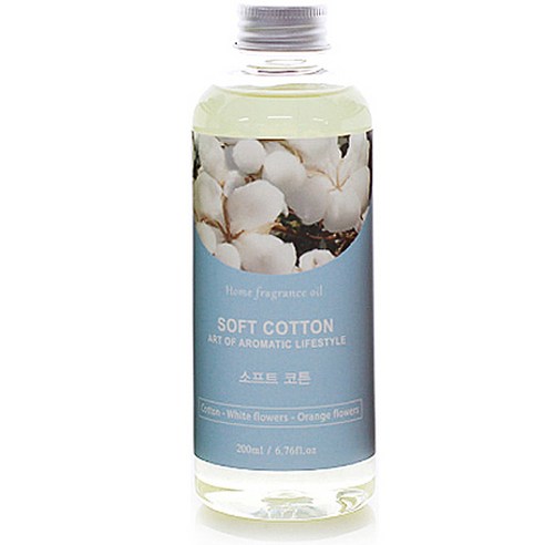 아로마코 리필 디퓨저, 소프트 코튼, 200ml, 1개