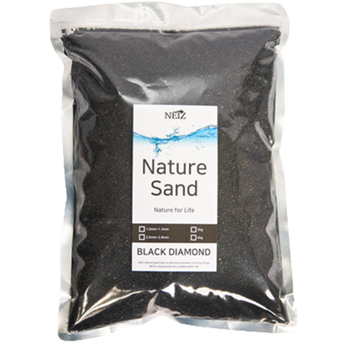 NEIZ 네이처샌드 블랙 다이아몬드 수조모래 4kg 1.0mm~1.3mm, 1개
