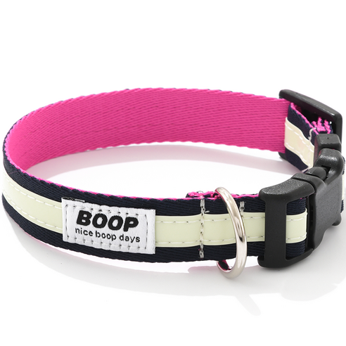 BOOP 반려동물 야광 목줄, 스페이스 네이비