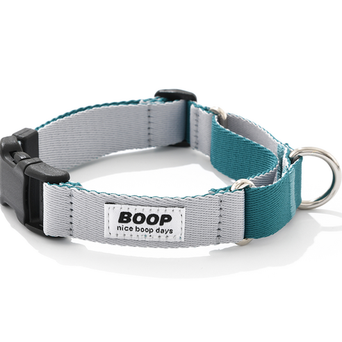 BOOP 반려동물 오리지날 마틴게일 목줄, 실버 그레이, 1개