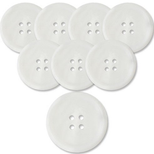 동대문단추왕 고급 무광 코트 가디건 단추 15mm, 화이트MD, 8개