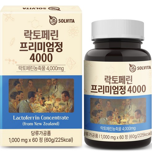 솔비타 락토페린 프리미엄정 4000 60g, 60정, 1개