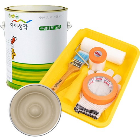 삼화페인트 아이생각 친환경 수성내부 프로 4L 도구세트, 화이트러시안, 4000ml, 1개