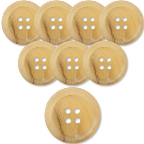 동대문단추왕 고급 무광 코트 가디건 단추 베이지 25mm, 타임둥근테, 8개