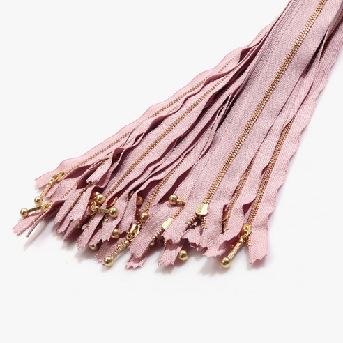 와이케이케이 금색지퍼 1 30cm, 미스티로즈, 25개