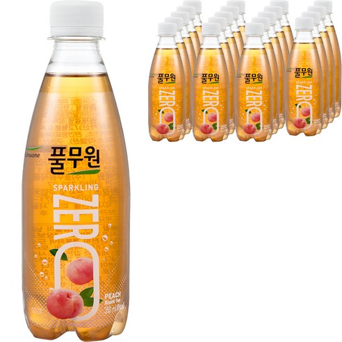 풀무원 제로 스파클링 피치 블랙티, 350ml, 20개
