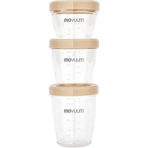 모윰 트라이탄 이유식용기 130ml + 180ml + 240ml 세트, 그레이, 550ml, 1세트