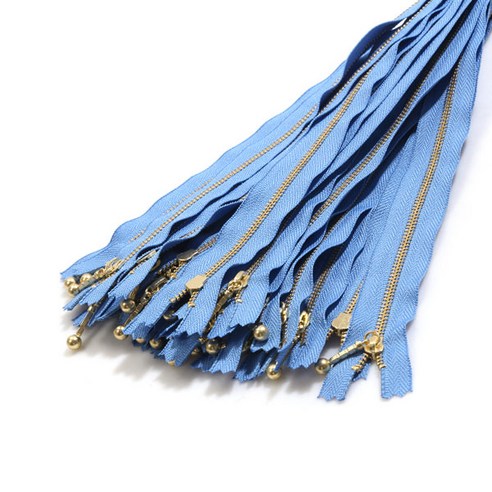 YKK 금색 지퍼 1 30cm, 레이크블루, 25개