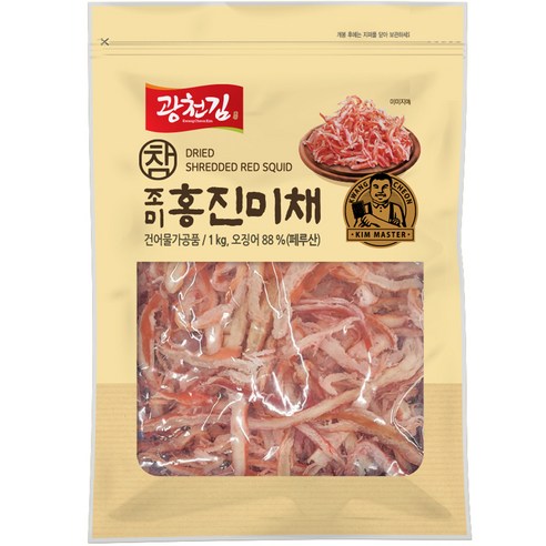 광천김 참 조미 홍진미채, 1kg, 1개