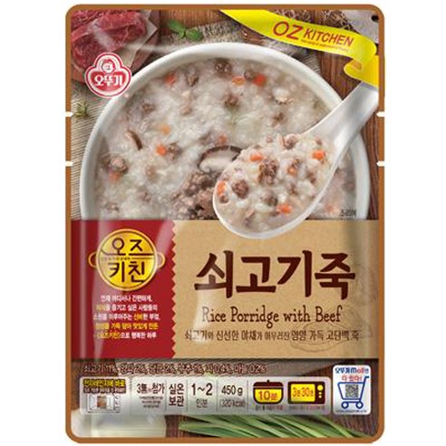 오즈키친 쇠고기죽, 450g, 2세트 닭죽 오즈키친 쇠고기죽, 450g, 2세트 닭죽