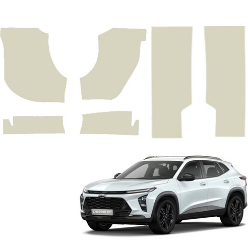 메이튼 스크래치 순정 컬러 가죽 카울 1열 도어스텝 커버 SC, 베이지 C570-30, 쉐보레 트랙스 크로스오버