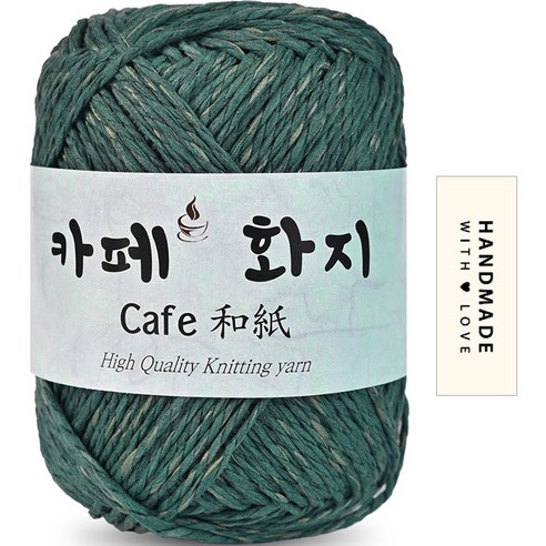 니뜨 카페화지 뜨개실 40g + 코튼라벨 세트, 1011 딥포레스트, 1세트