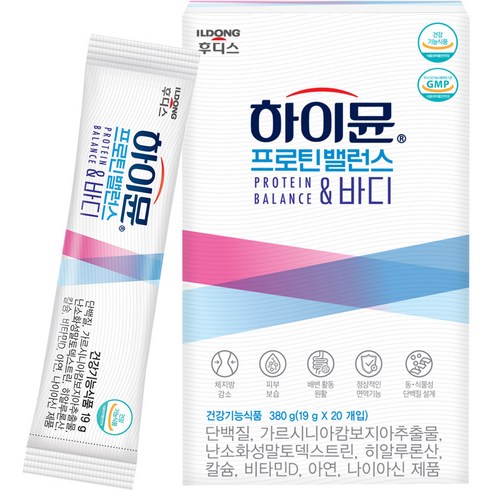 하이뮨 프로틴 밸런스 앤 바디 스틱 20p, 380g, 2개