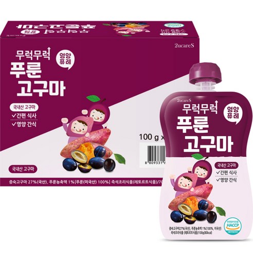 이유케어스 무럭무럭 과일퓨레, 푸룬고구마, 7개, 100g