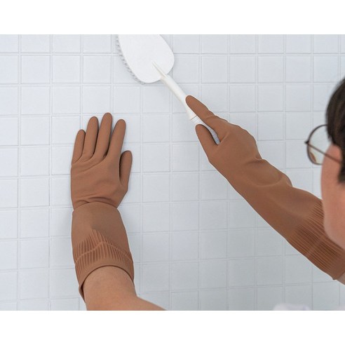 깨끗한 집안 청소를 위한 편안하고 내구성 있는 생활공작소 라텍스 고무장갑