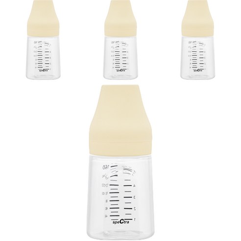 스펙트라 올셋 PP 젖병, 크림바닐라, 160ml, 4개