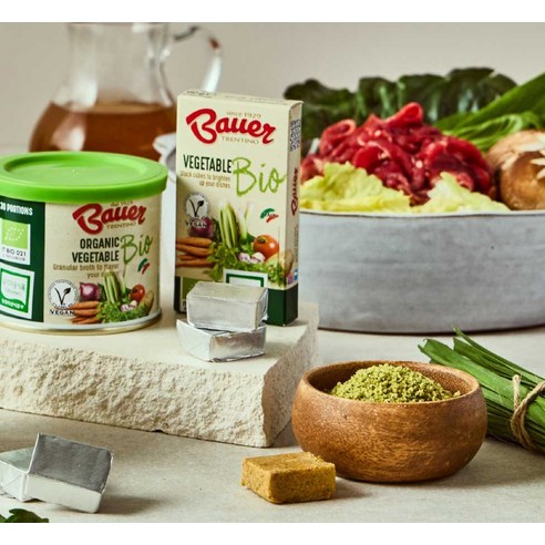 자연의 깊은 맛을 담은 건강한 요리의 시작, 바우어 유기농 채소 스톡 큐브