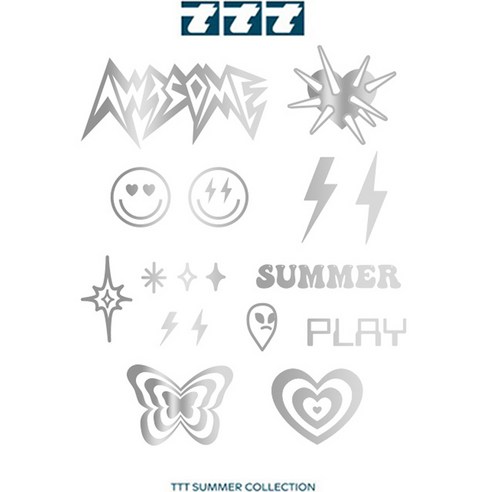 인스턴트타투 TTT 타투, 하이 스피릿 크롬, 1개