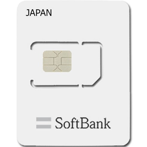 SIMTONG 일본 소프트뱅크 로컬망 해외 유심칩, 4일, 1.5GB