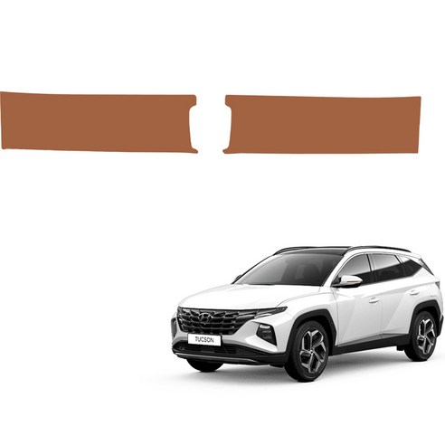 메이튼 스크래치 가죽 트렁크스텝 커버 하이브리드 SC, 현대 투싼 NX4, 브라운(C570-26)
