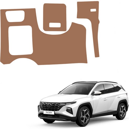 메이튼 스크래치 가죽 핸들하단 커버 SC, 현대 투싼 NX4, 인디고 브라운(C570-28)