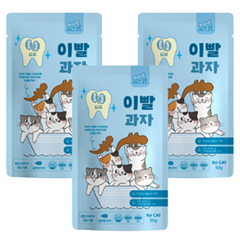 킴스패밀리 고양이 이빨과자, 요로케어, 50g, 3개