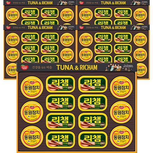 동원 튜나리챔 선물세트 O-68호 + 부직포백, 5세트