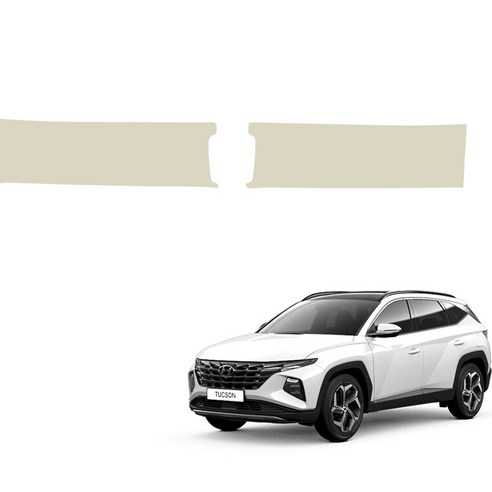 메이튼 투싼 NX4 스크래치커버 순정 컬러 가죽 트렁크스텝 커버 하이브리드 SC, 현대 투싼 NX4, 베이지