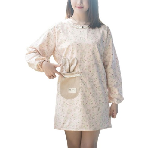 데이소이 편안한 스타일 긴팔 앞치마, B01