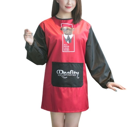 데이소이 편안한 스타일 긴팔 앞치마, C10, 1개