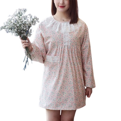 데이소이 편안한 스타일 긴팔 앞치마, C05, 1개