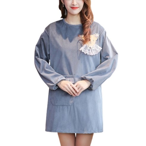 데이소이 편안한 스타일 긴팔 앞치마, B06