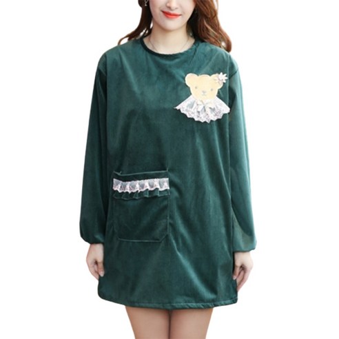 데이소이 편안한 스타일 긴팔 앞치마, B09