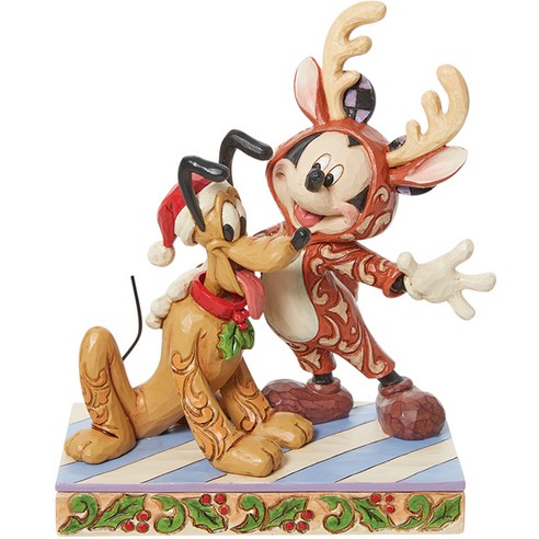 매직캐슬 디즈니 미키와 플루토 크리스마스 피규어 16cm, 1개