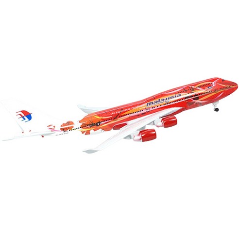 모형 비행기 다이캐스트 20cm, 25 말레이시아항공 B747 레드, 1개