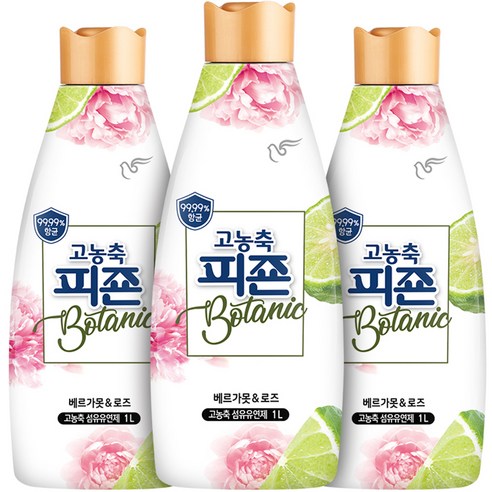 피죤 고농축 보타닉 베르가못&로즈, 1L, 3개