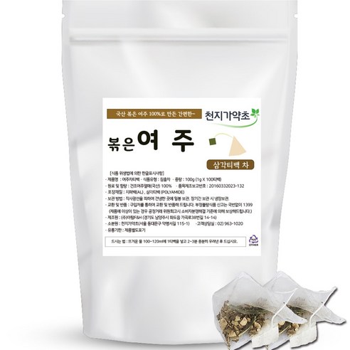 천지가약초 볶은 여주차 삼각티백, 1g, 100개입, 1개